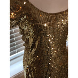 Gold to sequin sleeveless top