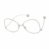 Granny metal frame clear lens glasses