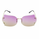 rimless vintage style sunglasses