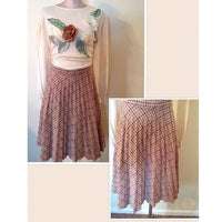 1970's plaid pleated skirt