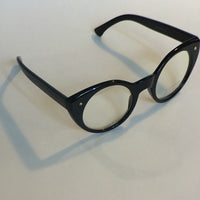 Round Cat eye clear lens glasses