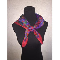 Red multi scarf