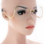 rimless granny sunglasses